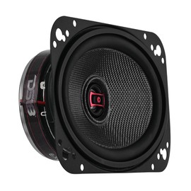 DS18 EXL-SQ4.6 4x6” 2-Way Coaxial Speakers – Pair, 60W RMS 260W Max – Glass Fiber Cone, Neodymium Tweeter, 3-Ohm, Black Steel Basket