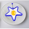 WHTCHSU Silicone Star shape Pancake/Egg Rings, 1 Pieces, Blue