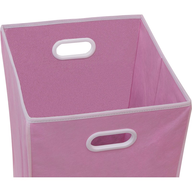 Simple Houseware Foldable Closet Laundry Hamper Basket, Pink