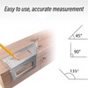 AIMALL 6.7-Inch Aluminium Alloy Angle Ruler, Multi-Purpose 45°/90° Combination Square,