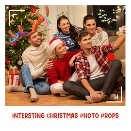 KATOOM 2 Sets Party Toss Games Inflatable Reindeer Antler Hat Game for Kids Adults Family with 12 Rings Summer Pool Games Easter Carnival Box Fillers Indoor Outdoor