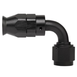 Podavelle 6AN PTFE Hose End Fitting 90 Degree Elbow Swivel Aluminum Black