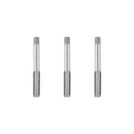 Gunpla 3 Pcs Threading Tap Set Metric Thread Tapping Tool Screw M8X1.0 Alloy Steel Hand Repair Tools with Square End Shank in Plastic Case for 1st, 2nd & 3rd Cut