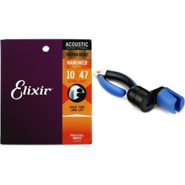 Elixir Strings 16002 Nanoweb Phosphor Bronze Acoustic Guitar Strings with String