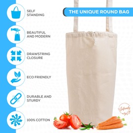 Sofandy Grocery Bag Reusable (4, Beige)