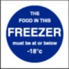 Stalwart L839 Food In This Freezer Sign, 100 mm x
