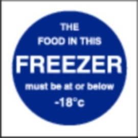 Stalwart L839 Food In This Freezer Sign, 100 mm x 100 mm
