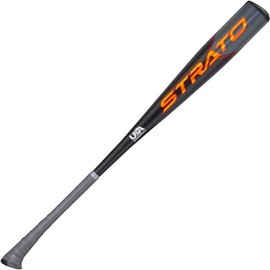 Axe Bat 2023 Strato (-10, 2-5/8") USA Baseball Bat, 1-Piece Alloy, Black/Grey/Copper (27" / 17 oz.)