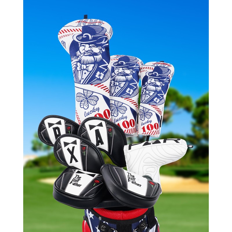 Golf Club Head covers Hybrid Utility Rescue with Interchangeable Number