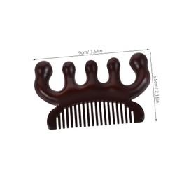 BIUDECO Natural Wood Gua Sha Hair Comb Scalp Scratcher for Dandruff Removal Hair Massage