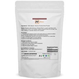 mGanna Alkanet Alkanna Tinctoria Root Powder 100% Natural Food & Cosmetic Grade 227 GMS / 0.5 LBS