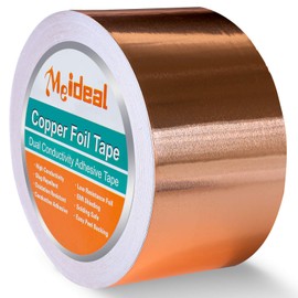 Meideal Copper Foil Tape (2inch X 66 FT) with Dual Conductive Adhesive Copper Tape for Guitar, Electrical Repairs, Arts & Crafts, Stained Glass, Paper Circuits, Soldering, Grounding, Home Decor