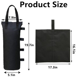 8 PCS Canopy Weight Sand Bags 300+ LBS Total, Heavy Duty Canopy Weights Black Large Tent Weights for Outdoor Windproof Canopy Tent Instant Shelter Patio Umbrella Canopy Tent, Without Sand New (8)