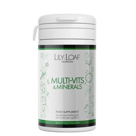 LILY & LOAF Multi-Vits & Minerals - Upto 90 Day Supply - 90 Vegan Capsules - 25 Essential Nutrients