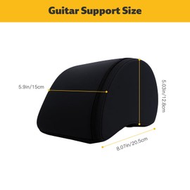 HOSASSPER Guitar Cushion PU Leather Cover Support Pad for Acoustic, Electric & Bass Guitars - Leg Rest & Leg Pad for Guitarists, Classical & Musical Instrument Accessories