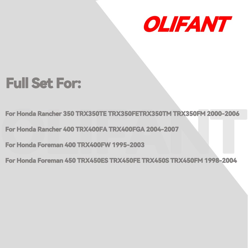 Front & Rear Brake Shoes for Honda Rancher 350 2000-2006/
