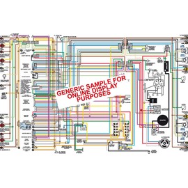 Full Color Laminated Wiring Diagram FITS 1967 Chevy Camaro Large 11" X 17" Size (includes R/S Hideaway lights & console gauges)