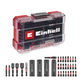 Original Einhell M-CASE 35-Piece Impact Bit and Socket Set (25 mm Bits, 50 mm Bits, Hex Sockets, Long Sockets, Socket Adapter, 60 mm Bit Holder with Storage Box)