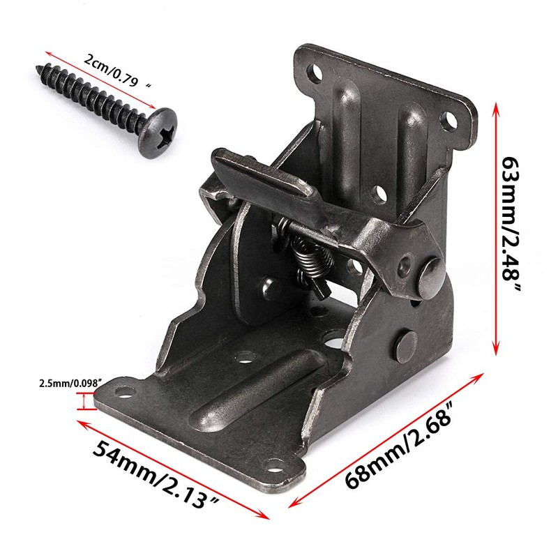 Skelang 2-Pack Folding Brackets, Lock Extension Hinge, Foldable Leg Brackets