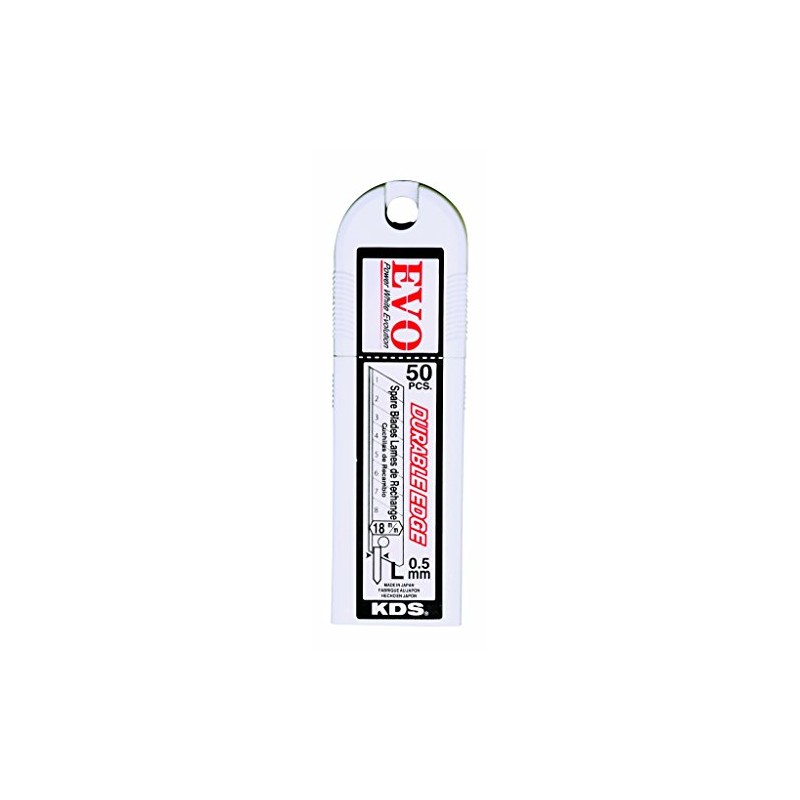 KDS LB-50EVO Heavy-Duty, L-Size (18mm), 8-Segment Snap-Off EVO Blades, Steel,