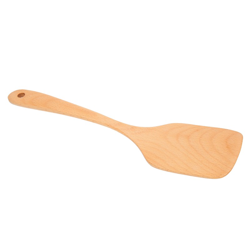 2Pcs Wooden Spatula Heat Resistant Light Weight Kitchen Cooking Utensils