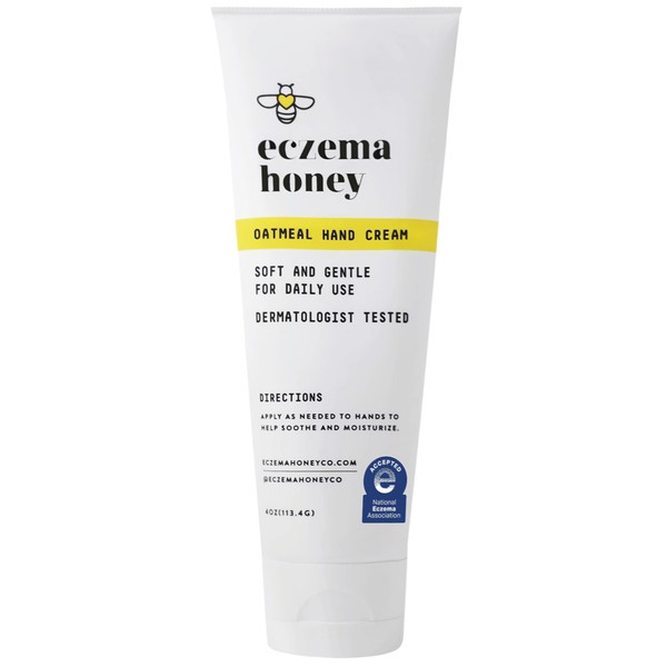 ECZEMA HONEY Oatmeal Hand Cream - Natural Hand & Body Lotion for Eczema Rash Relief - Eczema Cream for Dry, Itchy, Sensitive, & Irritable Skin (4 Oz)
