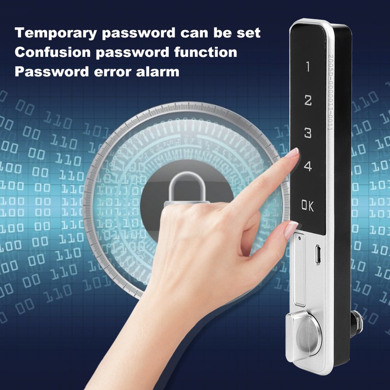 Zinc Alloy Electronic Smart Password Lock Touch Keypad with Flat