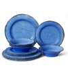 LEHAHA 12 Piece Melamine Dinnerware Set BPA Free Farmhouse Outdoor