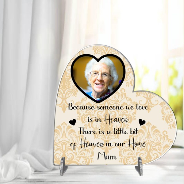 Personalised Bereavement Photo Plaque, Custom Memorial, Available in MDF or