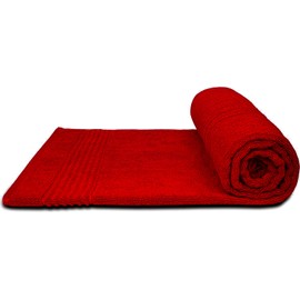 Textile Do Luxury Super Jumbo Bath Sheet (100 x 200 cm-700 GSM) 100% Egyptian Cotton Extra Lage Bath Sheet Towels (Cotton, Red)