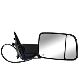 ReYee Towing Mirror for 2009-2018 Dodge Ram 1500 2010-2018 Ram 2500 3500 with Power Adjustment Heated LED Turn Signal Light Puddle Lamp Black Cap Passenger Side RH