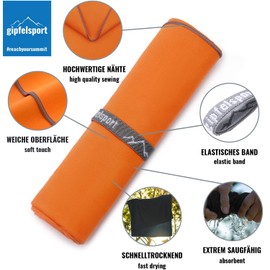 gipfelsport Microfibre Towel | 13 - Orange | S(80x40cm)