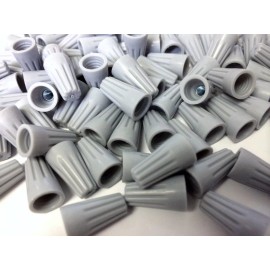 225FWY (100) Grey Twist-On Wire Connector Connection nuts 22-16 Gauge Barrel Screw US