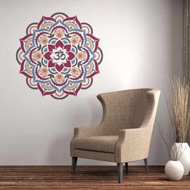 OM Mandala Stencil for Walls – Wall Stencil Mandala – Reusable Stencil Better Than Mandala Decal – Laser Cut Mandala Template for Painting – Mandala Painting Stencil for Easy décor (30")