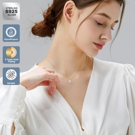 KRKC&CO Moissanite Necklace for Women, 14K/White Gold Diamond Pendant 0.5-4CT, Sterling Silver Lab Created Solitaire, GRA Certificate, Adjustable 18+2 inches Chain Jewelry for Her