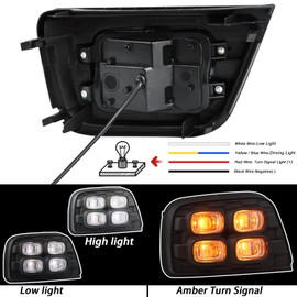 BINGIGOO 2PCS Front Fog Lights LED Switchback LED Daytime Running Amber Turn Signal light Compatible with Toyota 4Runner 2006-2009 SR5 Limited DRL