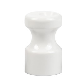 Fanton 89035-B25 White Ceramic Effect Plastic Insulator Set of 25 Insulators Diameter 16 mm H 25 mm for Silk Installations Vintage Complete with Brass Plated Screws