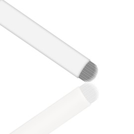 Pack of 50 Microblading Needles Nano U21 0.15 mm Semi-Permanent Makeup for Artists White Microblading Blade (U21)