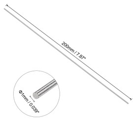 sourcing map 10pcs Round Steel Metal Rods, 1mm x 200mm High Speed Steel (HSS) Lathe Bar Stock Tool, for Shaft Gear Drill Lathes Boring Machine Turning Miniature DIY Craft