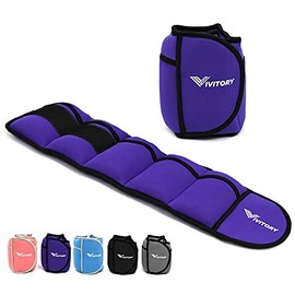 Vivitory Adjustable Ankle Weights for Women & Men, Leg Weights 2 To 10 Lbs, Arm Weights，Ankle Wrist Weights Set for Strength Training, Jogging, Gymnastics, Aerobics, Physical Therapy