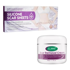 Kit Cicatrices Cirugías Cesárea Crema Y Parche Silicón