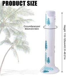 NICENEEDED Polyester Tower Fan Dust Cover, Dustproof Tower Protective Fan Sleeves Washable Standing Pedestal Covers, Vertical Tree Tower Fans Protector for Household Tower Fan Pedestal