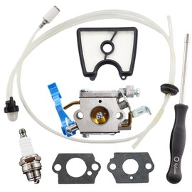 MCHNIC Carburetor with fuel hose, fuel filter screwdriver for Husqvarna 125B 125BX 125BVX leaf blower Jonsered Blower B2126 B2126 ROW B2126 EU ROW AU NZ replaces ZAMA C1Q-W37 545081811 545112101