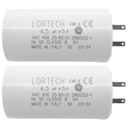 Roller Shutter Capacitor 4.5µF for Roller Shutters of All Brands – Motor Torque 15 Nm to 17 Nm – Made in Italy Pack of 2