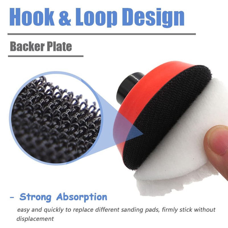 Mesee 3 Pieces Hook and Loop Backing Pad for Angle