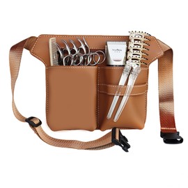 Hairdressing Bag for Professionals, Barber Tool Bag with Belt, PU Leather Hairdresser Belt Bag, Scissor Holster, Hairdresser Bum Bag, Scissors Bag, Hairdresser Waist / Shoulder Belt Scissor Holder