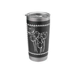 Tulips on Fairytale Stamp Stainless Steel Insulated Tumbler