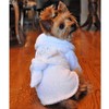 White Silver Tiara Cotton Dog Bathrobe (X-Small)