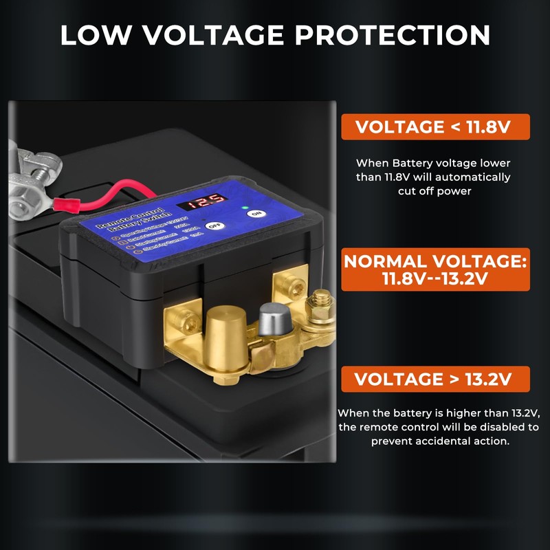 ISINFLASH Kill Switch with Voltage Display Remote Battery Disconnect Switch