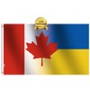 Canada Stand With Ukraine Flag 3x5 Ft-Double Sided Smooth Silk